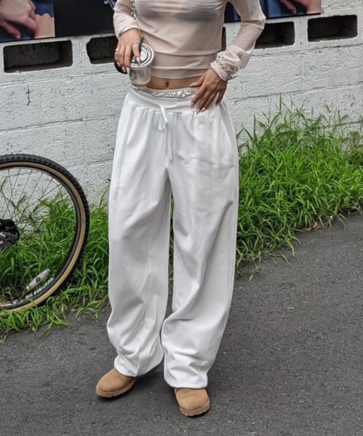 Layered loose sweat pants | ACLENT（アクレント）