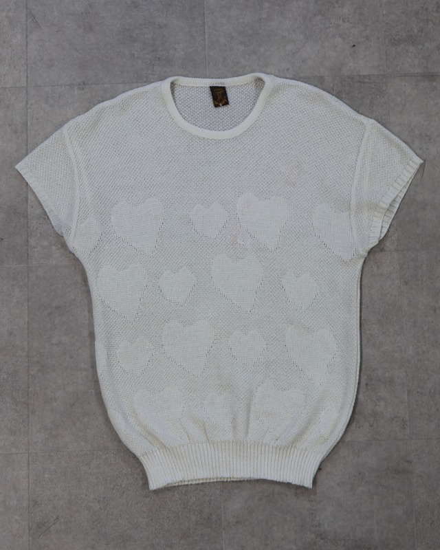heart design lib knit t-shirt