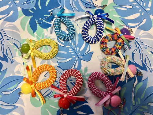 【スクエアノットストラップ　キット♪ハワイアンリボンレイ】