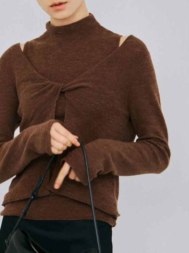 Twist Front Knit Top