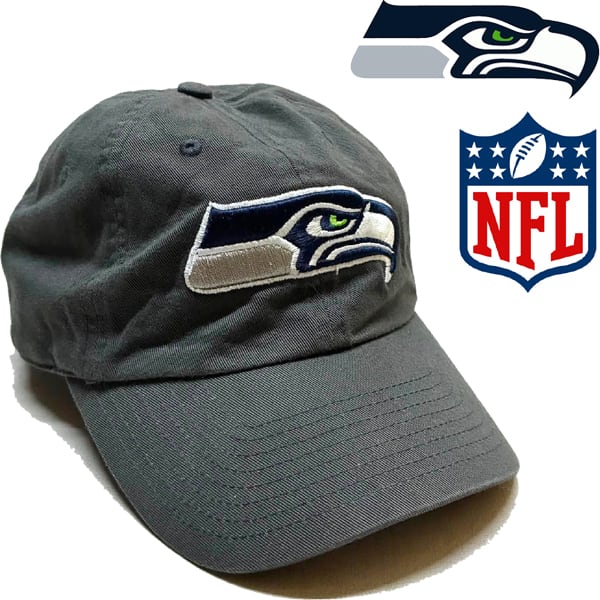 1点物◇シーホークスNFLグレー帽子ベースボールキャップUSA古着メンズ