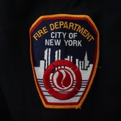 90s FDNY half zip sweat