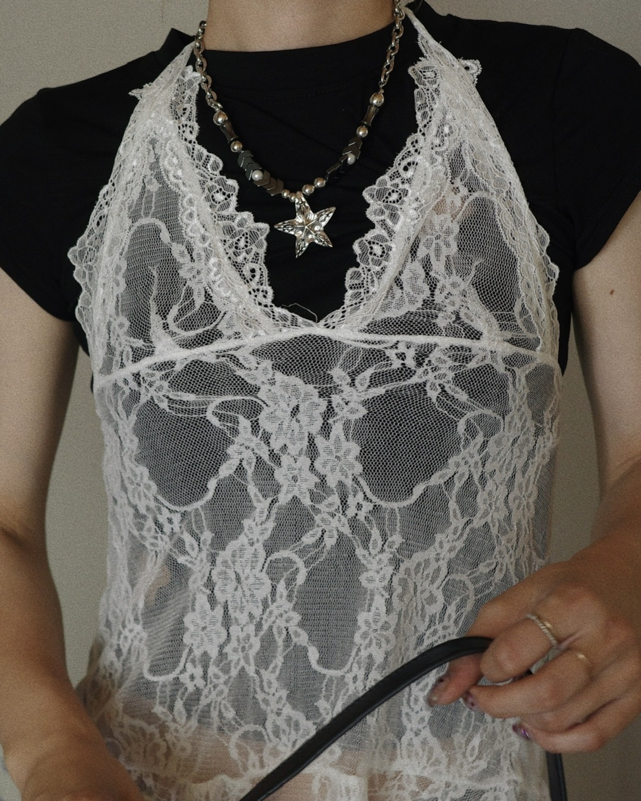 スターVスタッズネックレス