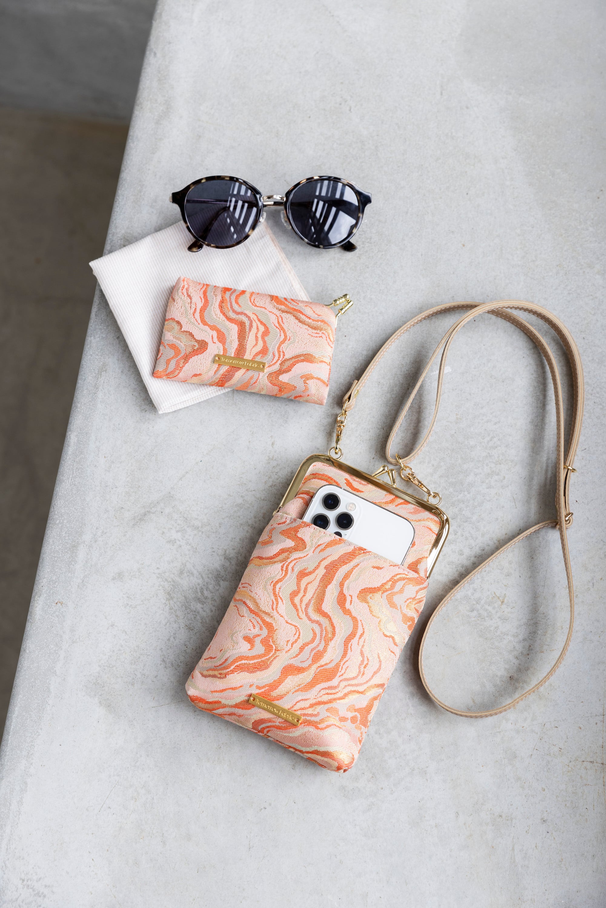 西陣織ミニ財布(カードケース) MARBLE / NCC14 | Tomorrow Fabric