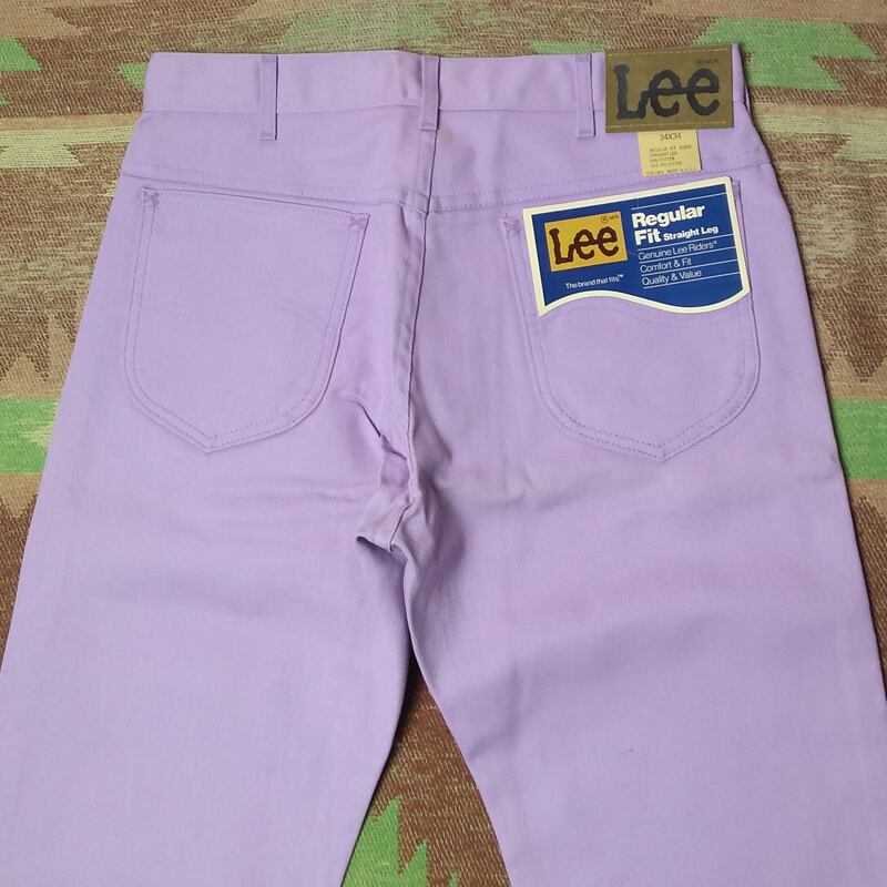 80s Lee 200-1854 Purple Twill Pants （実寸W33） DEAD-STOCK ...