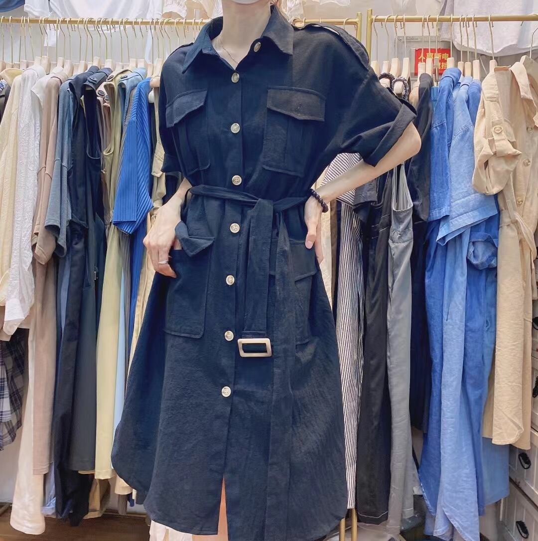 サファリシャツワンピース　AJ33167-6161