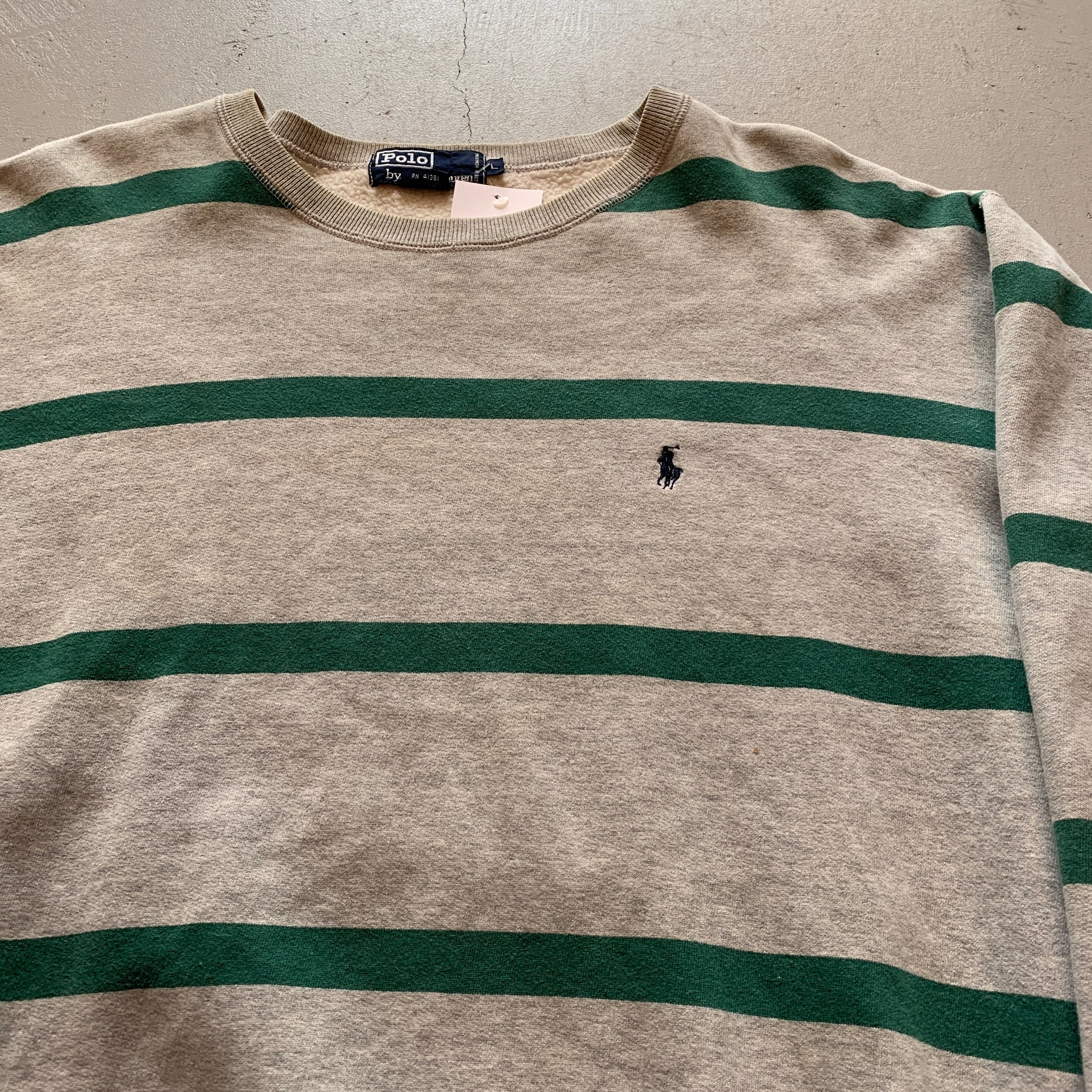 90s POLO Ralph Lauren border sweat【高円寺店】 | What
