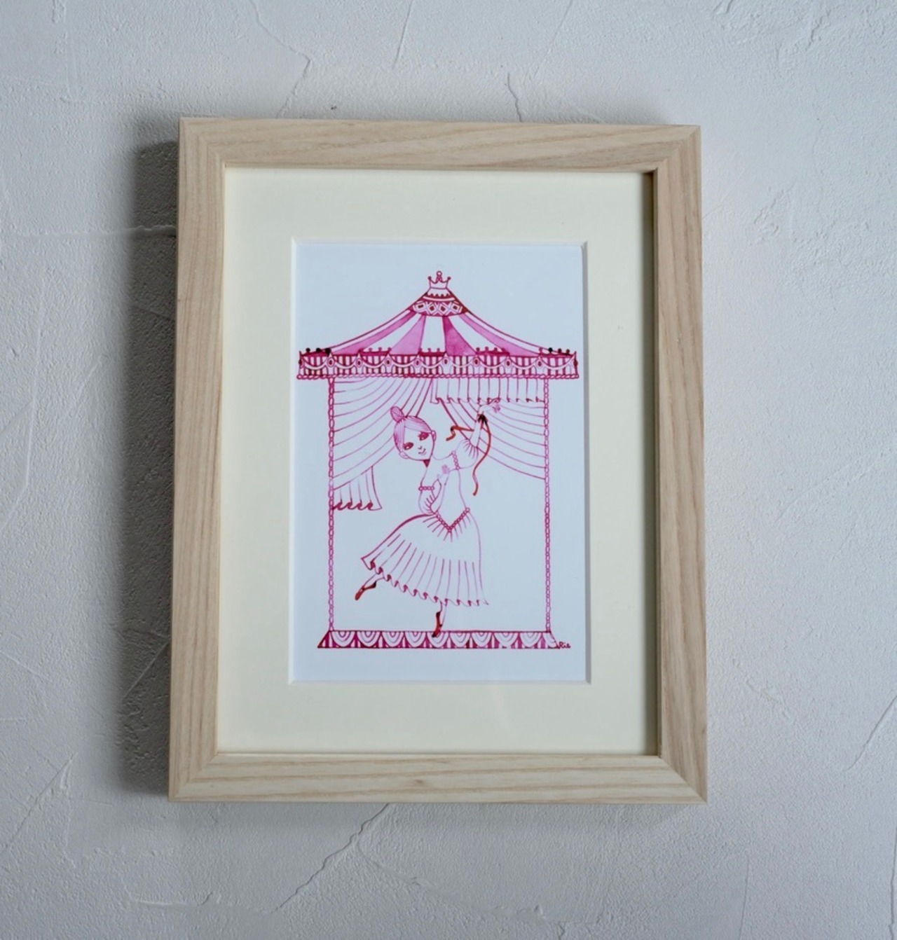 細川理衣　ガラスペン画ポストカード額装「ポストカード & casa ruaオリジナル額縁」［2104200000261］