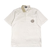 DAKS GOLF ダックス ゴルフ ティー刺繍 半袖 ポロシャツ サイズ L /ホワイト系 メンズ