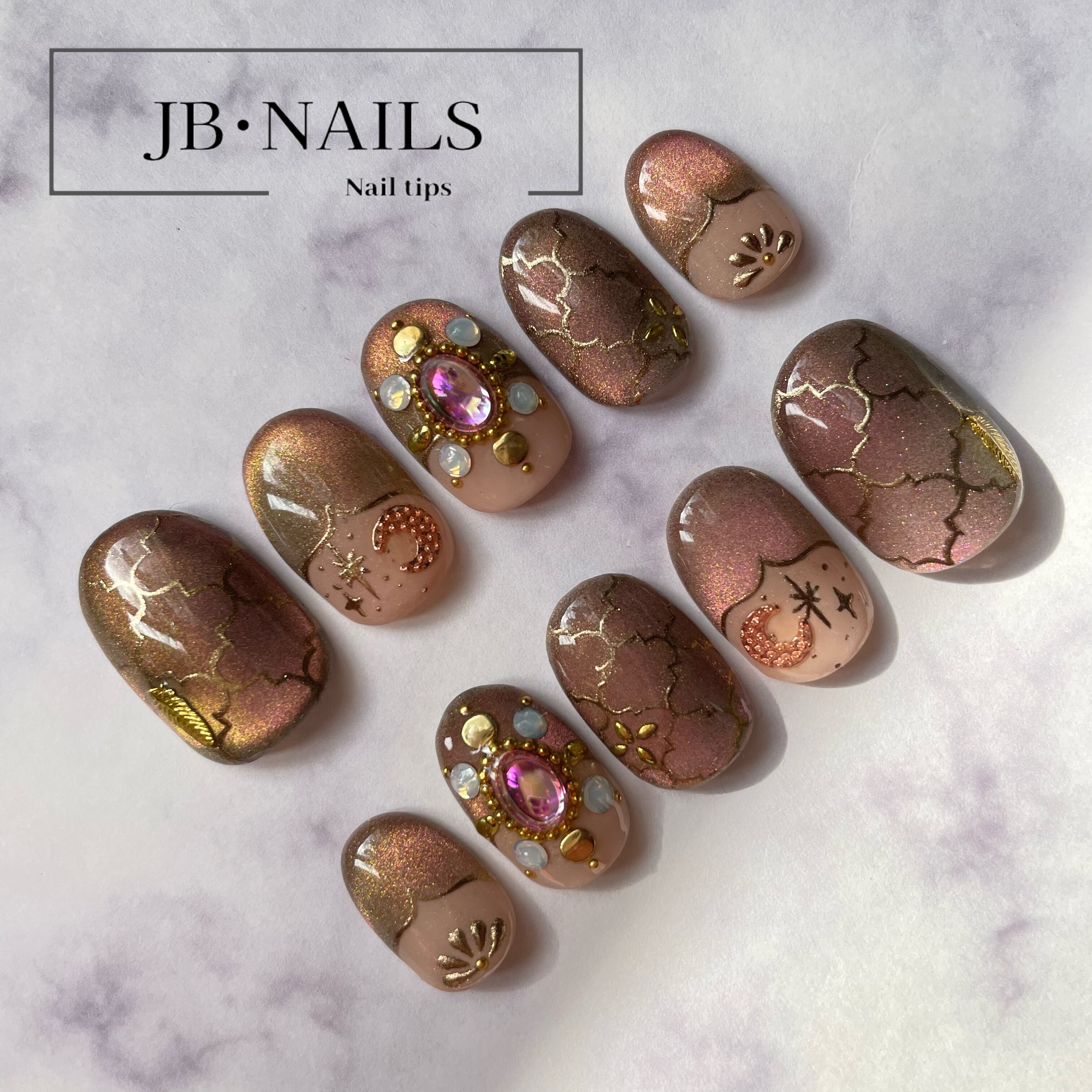 ☾·̩͙現品 》ネイルチップ 147 »モロッカン アジアン | JB・NAILS