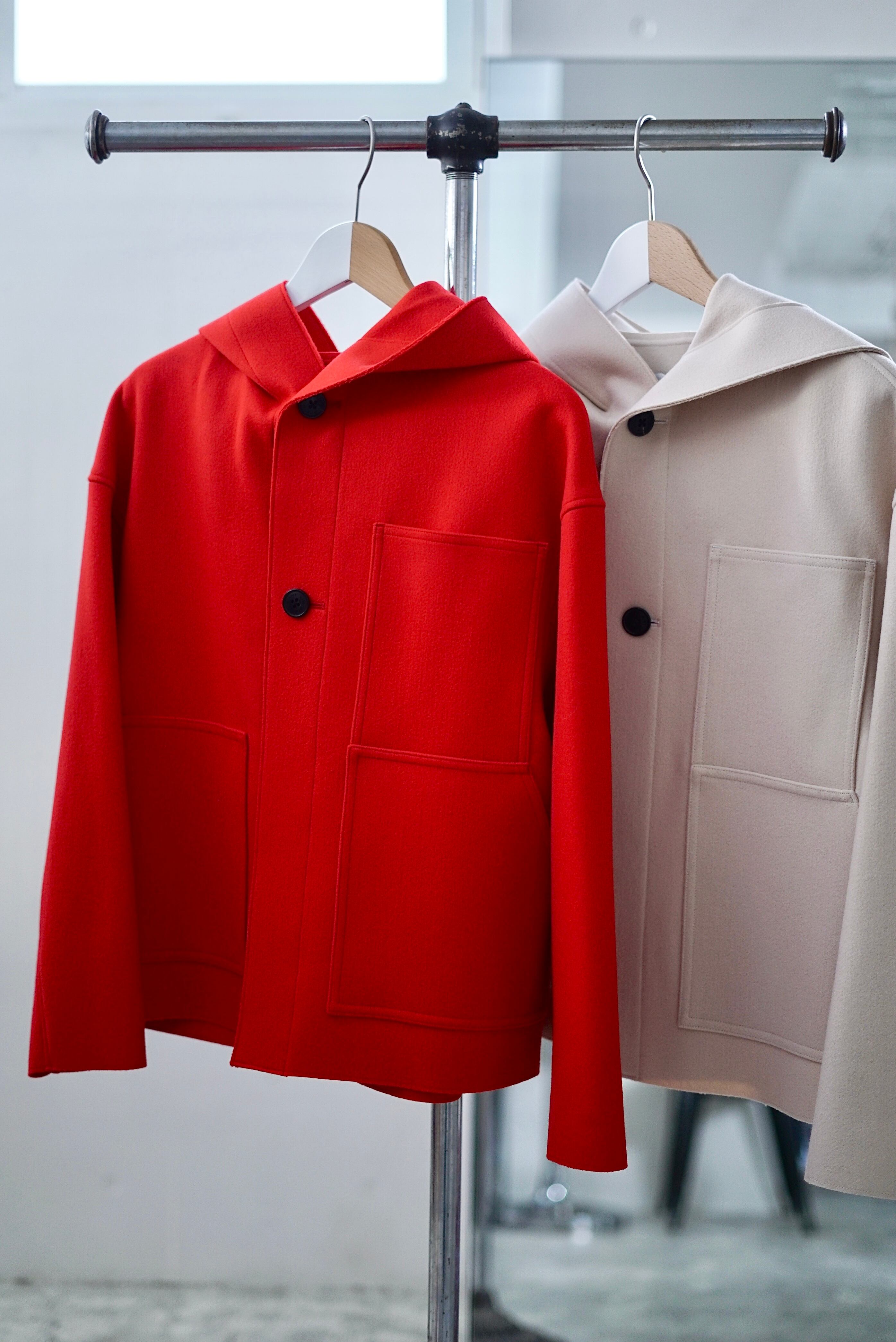 HYKE (ハイク)MELTON おめでたい HOODED WORK COAT/付属品付き
