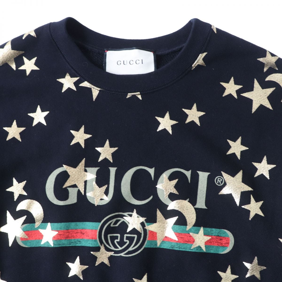 グッチ GUCCI☆ヴィンテージロゴ入り長袖ポロシャツ シェリーライン