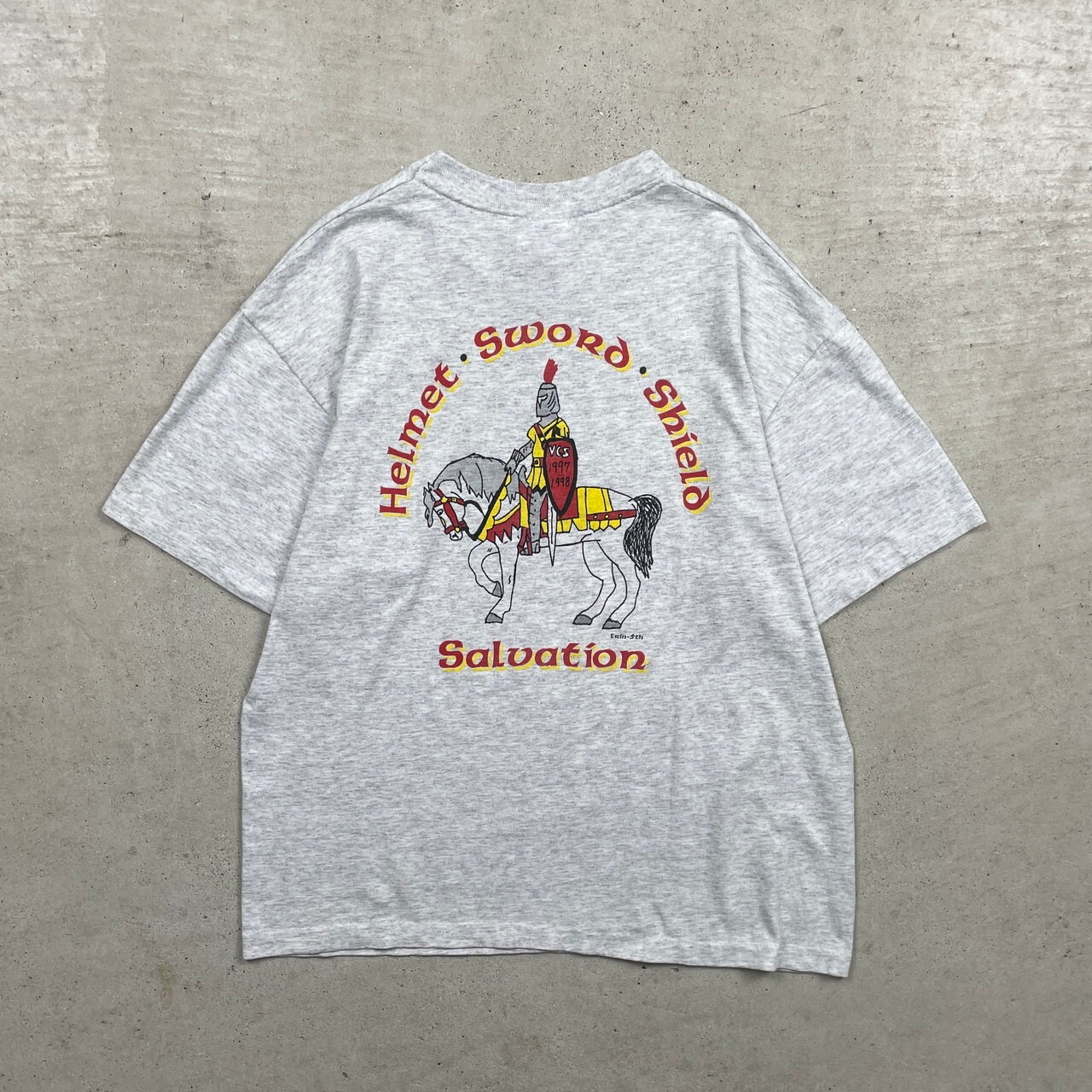 90年代 USA製 VILLAGE CHRISTIAN SCHOOL プリントTシャツ メンズS相当 