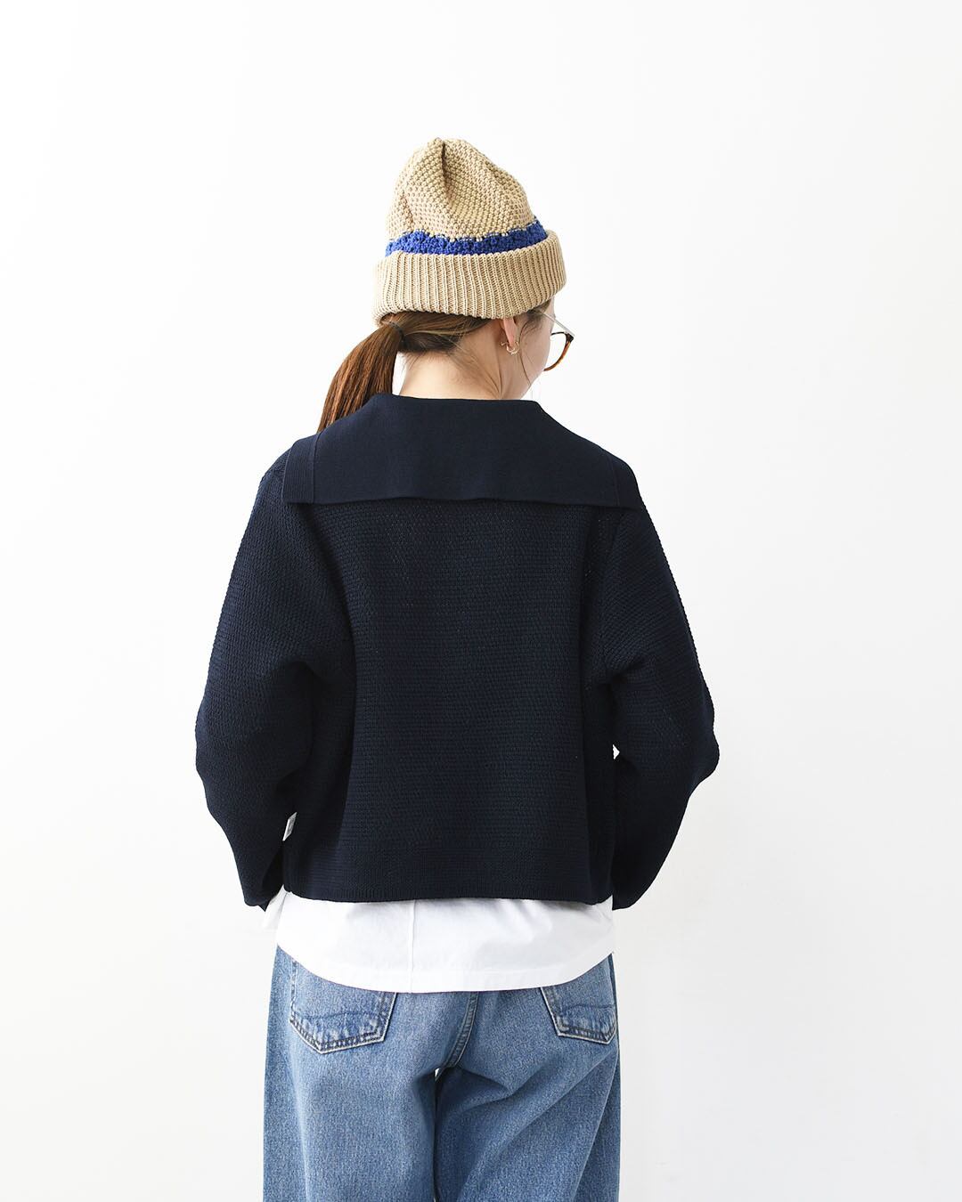 ORCIVAL [オーチバル・オーシバル] W Sailor Collar Knit Cardigan [OR