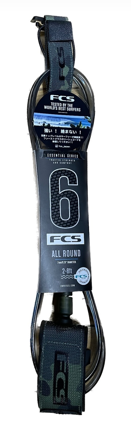 FCS 6‘オールラウンド エッセンシャル リーシュ 迷彩