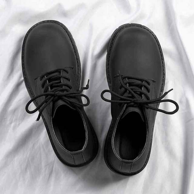ビジネスシューズ マット 黒 かっこいい ローファー 紐あり ブラック 韓国系 レザーシューズ 厚底 ツヤなし ブラック ぽってり きれいめ きちんと感 カジュアル フォーマル 通勤 ビジネス オフィス 仕事 パパ 上品 お呼ばれ 通学 大学生 モード