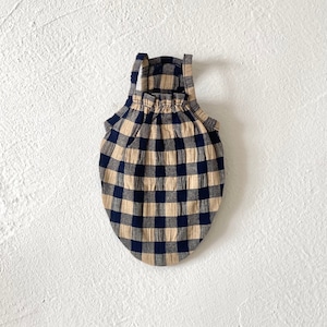 check strap tops(brown)