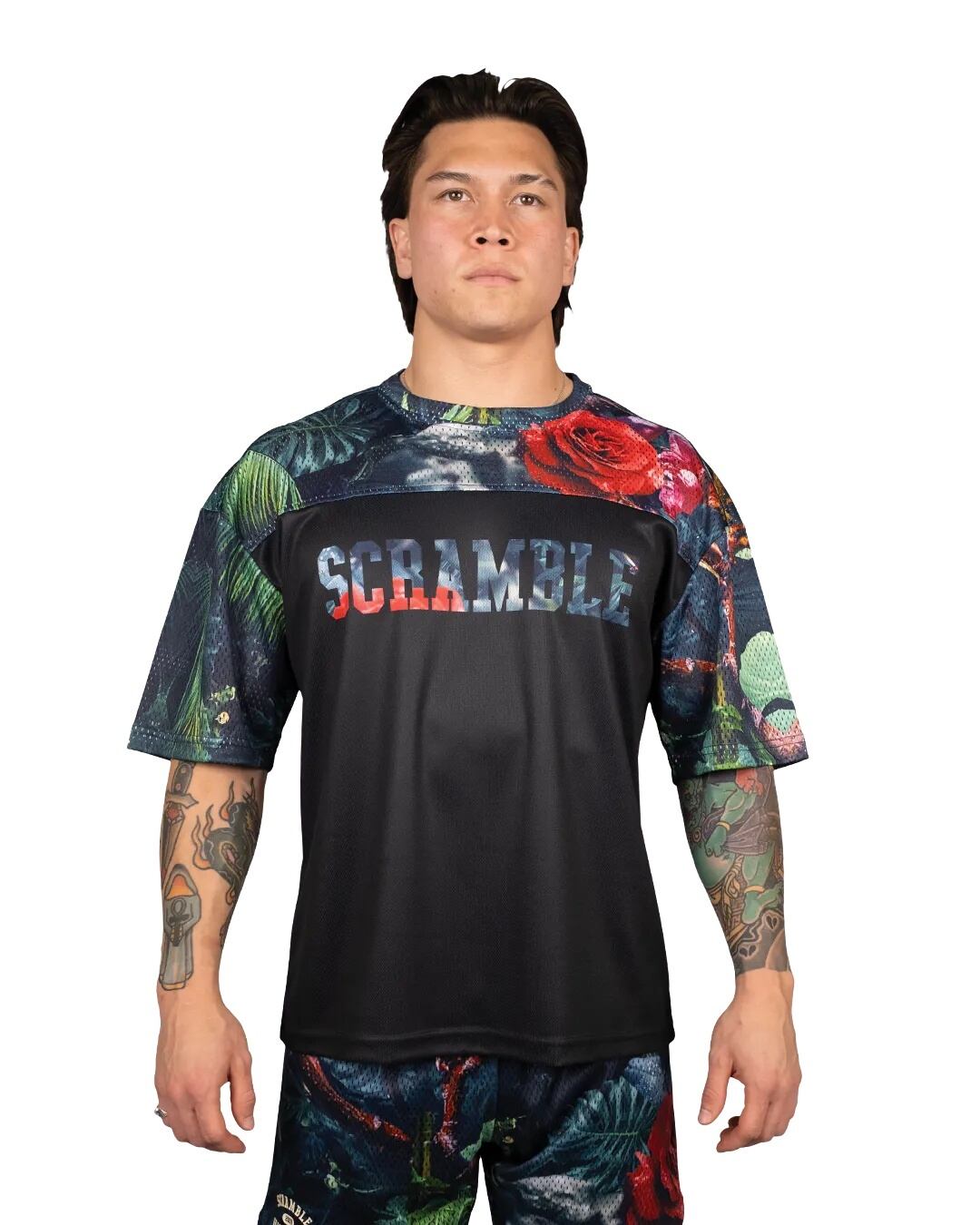 特典付き予約注文!SCRAMBLE HYBRID グラップリングシャツ OHANA