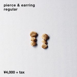 pierce or earring／regular「TRAP：光る粒（三粒）」gold