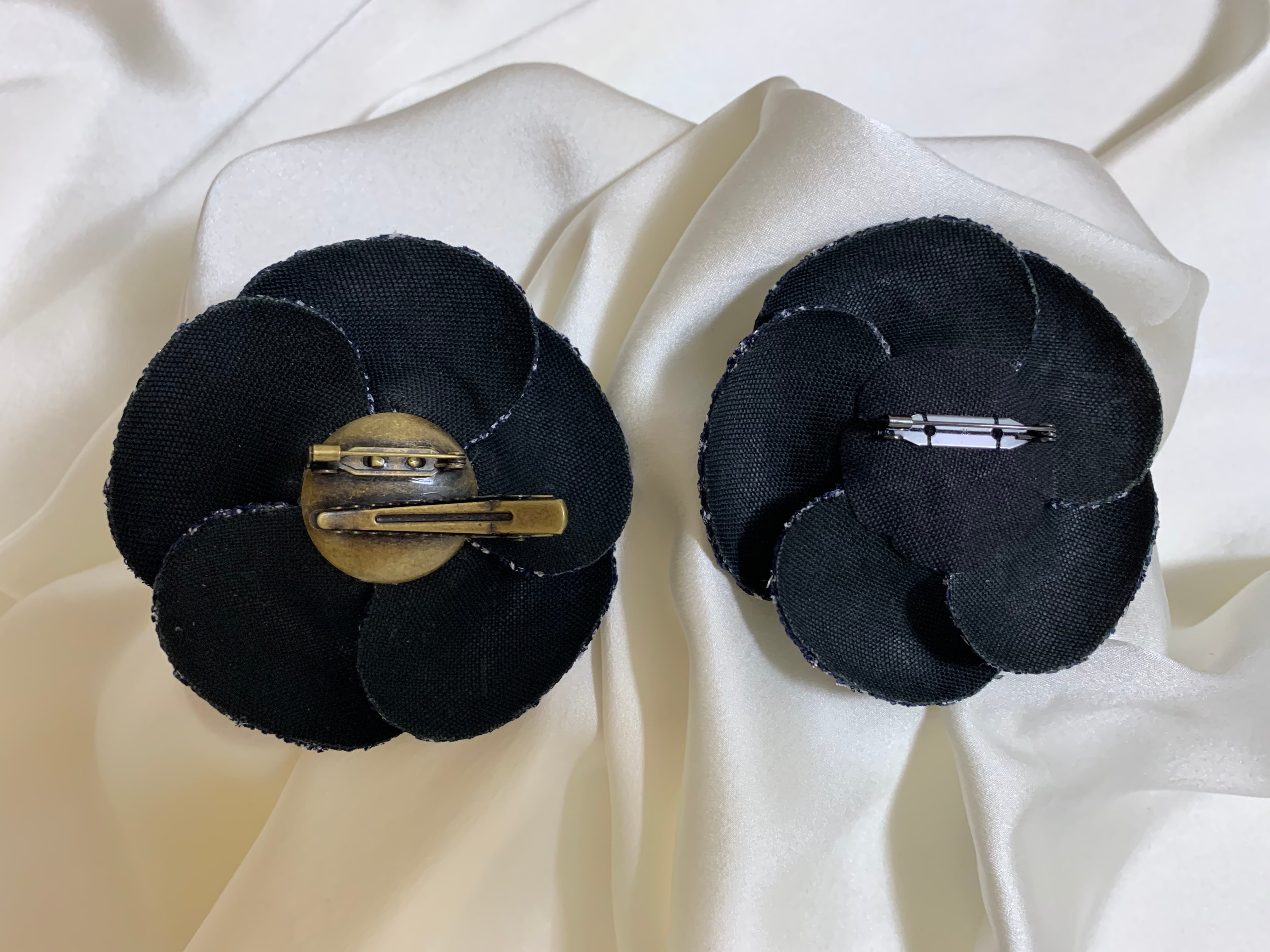 ⑰【CHANELルサージュ社ツィード生地使用】カメリアモチーフ ⑰【CHANELルサージュ社ツィード生地使用】カメリアモチーフ