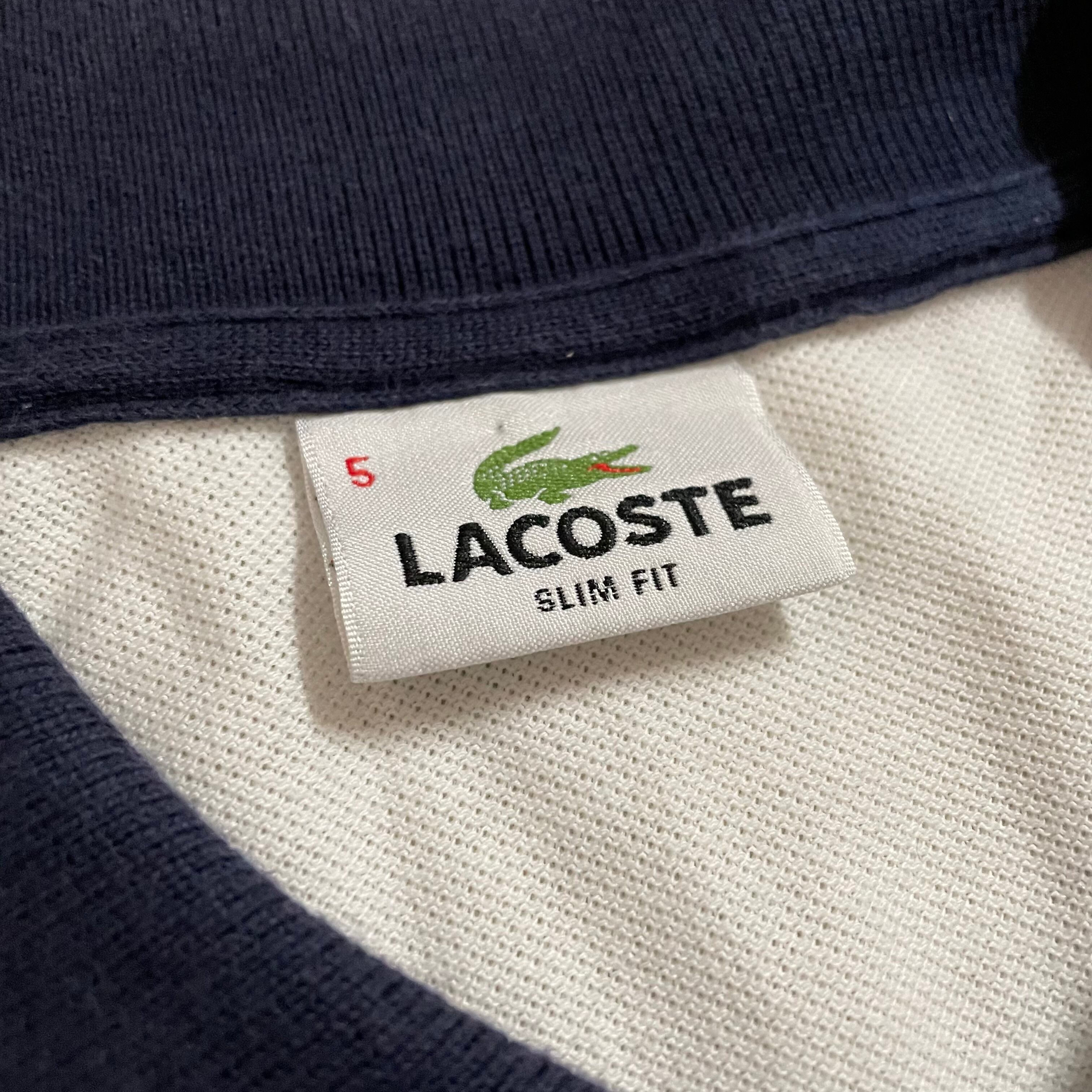 【LACOSTE】France embroidery design cotton polo shirt/ラコステ フランス国旗 刺繍 デザイン  コットン ポロシャツ/lsize/#0723/osaka | 〚EINS_archive〛 powered by BASE