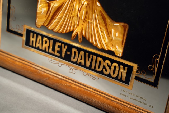 Official Harley  Davidson  Winged Lady Vintage Mirror Sign