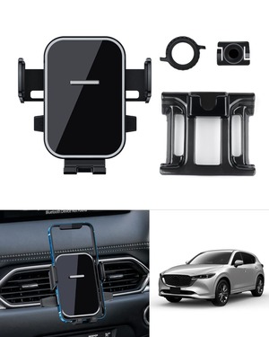 【在庫のみ】Cartist マツダ CX-5 KF系 CX-8 KG系 専用 スマホ ホルダー 携帯 ホルダー スマホスタンド ワンタッチ 鏡面 片手操作 360度回転 車載ホルダー 固定 取付簡単 Bタイプ