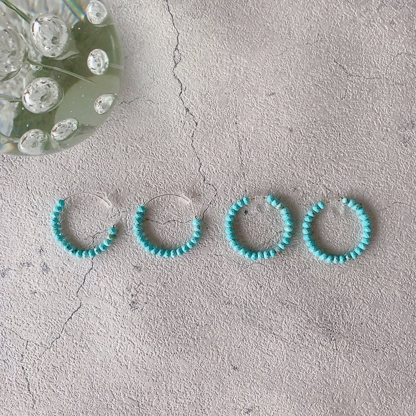 ピアス ターコイズ ビーズ アクセサリー イヤリング ジュエリー シルバー 古着屋 古着 vintage ビンテージ インディアンジュエリー  ペア売り 両耳 ピアス イヤリング 人工 ターコイズ 加工トルコ石