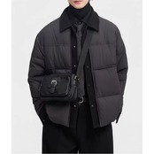 パッチポケット ヒップ丈ダウンジャケット af0434