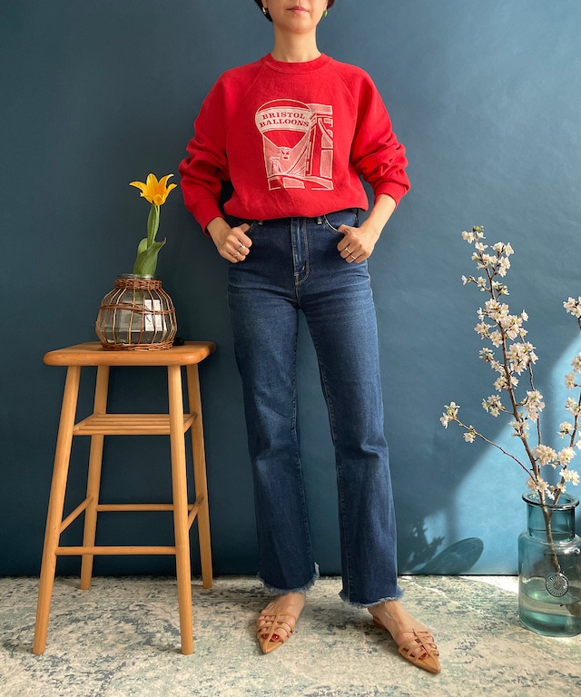 【送料無料】80's SCREENSTARS red sweatshirt MADE IN USA