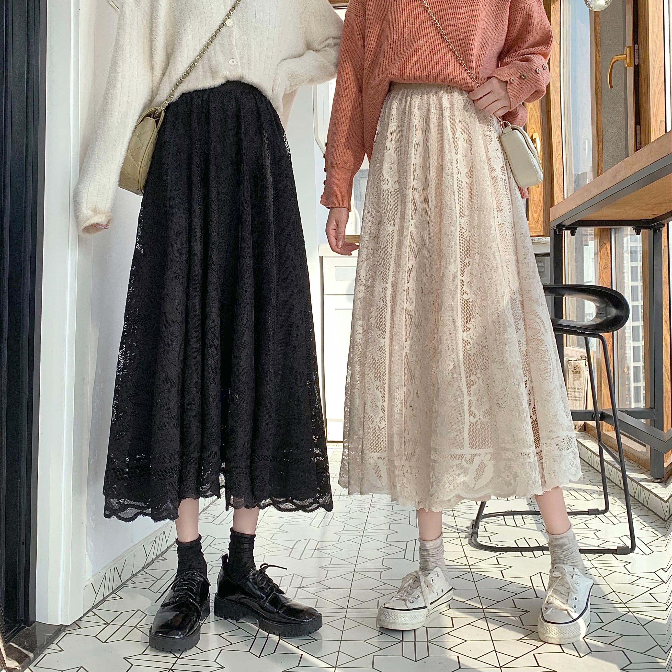 送料無料 双子コーデも レースロングスカート フェミニン ガーリー フェミカジ 通勤 通学 お出かけ 女子会 デート Lamitte Deco トレンド 韓国ファッション ショップ Base店 送料無料 双子コーデも レースロングスカート フェミニン ガーリー フェミカジ 通勤 通学 お出かけ 女子会 デート Lamitte Deco トレンド 韓国ファッション ショップ Base店