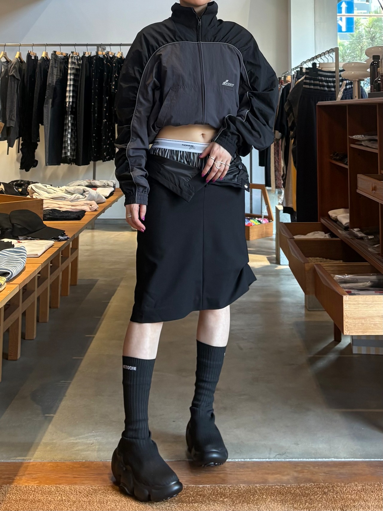 【26AW】WE11DONE ウェルダン / シャーリングジャンパー / SHIRRED JUMPER - 2