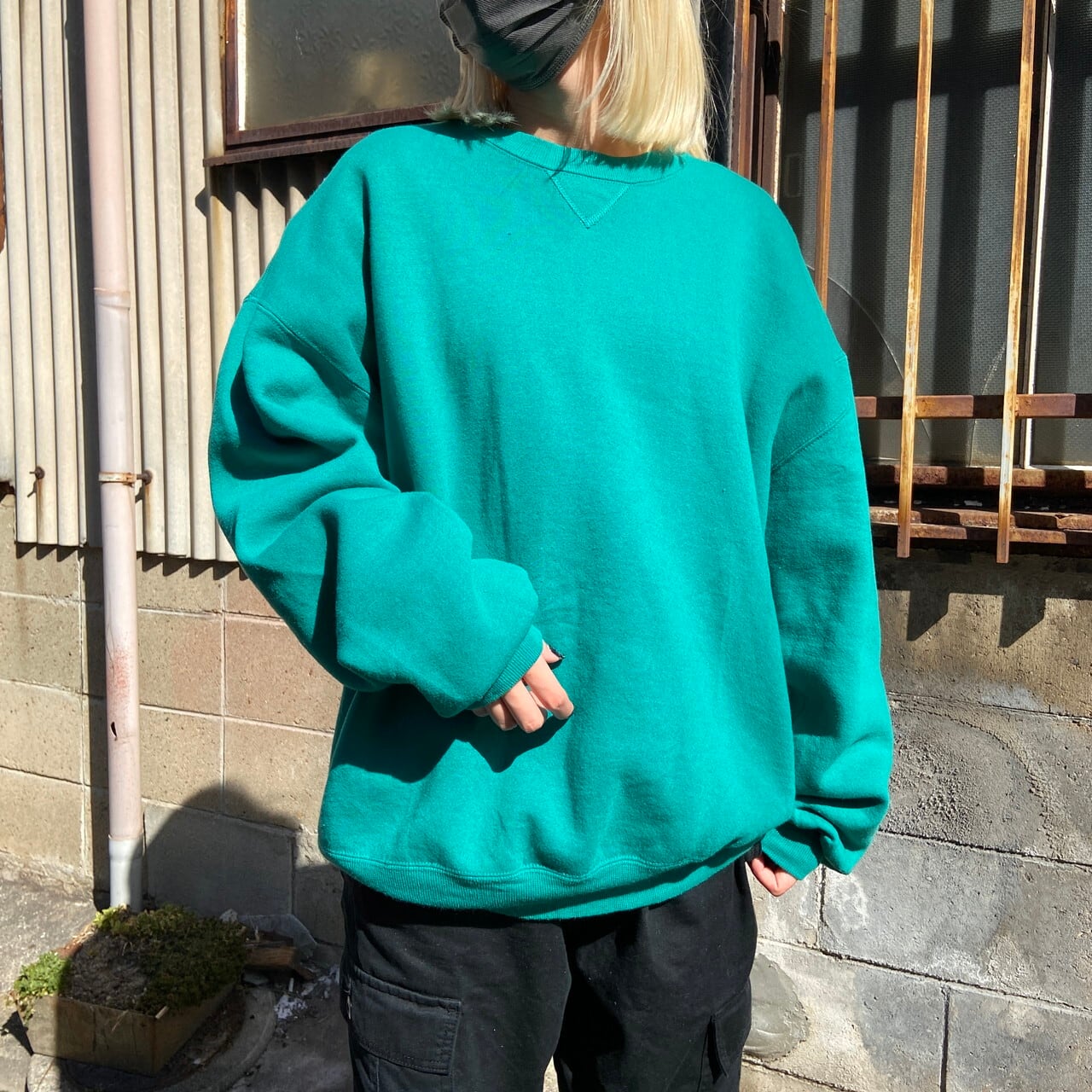 russell athletic 90s USA製 無地切替 スウェット L