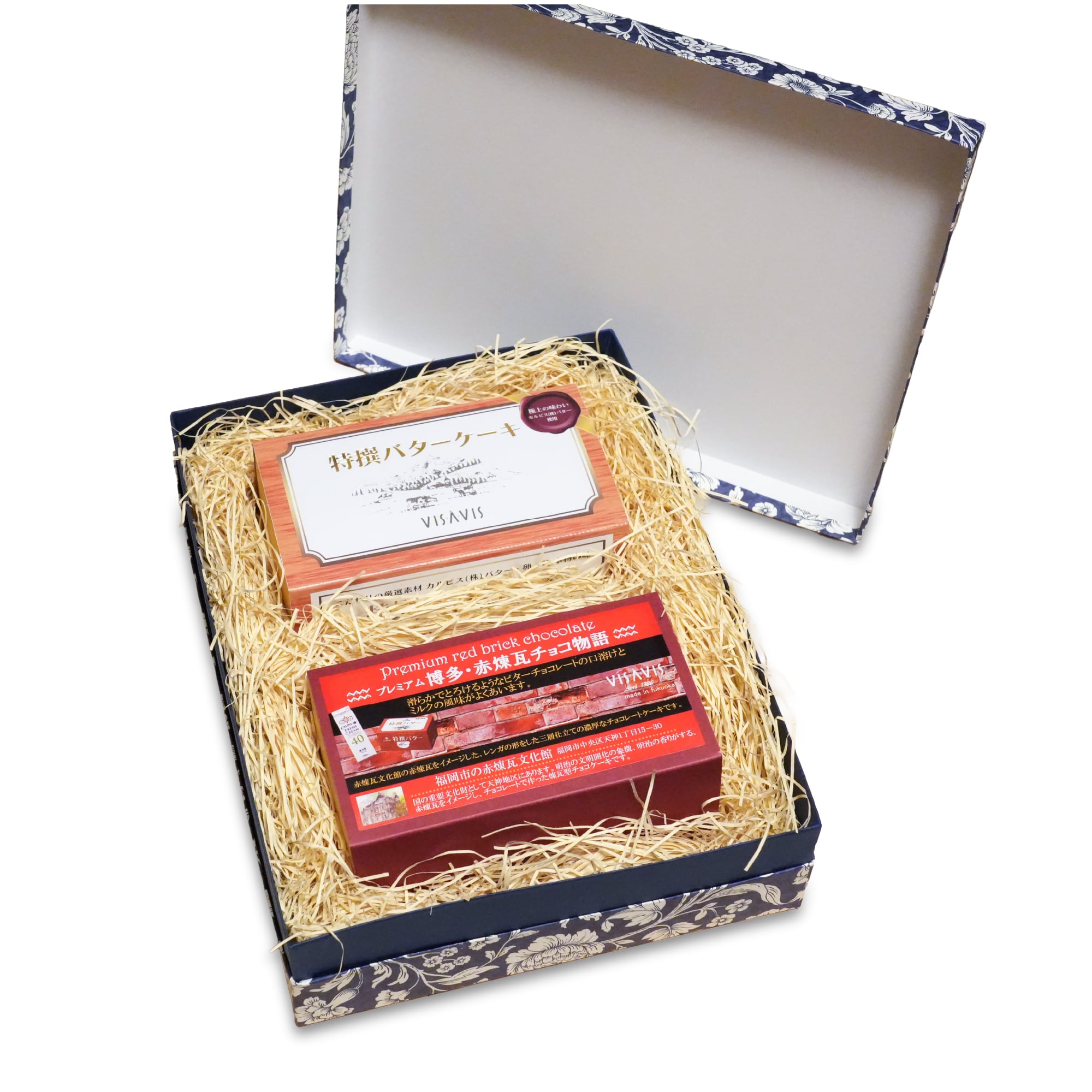 博多の赤と白 赤煉瓦チョコ物語と特撰バターケーキのセット | VISAVIS