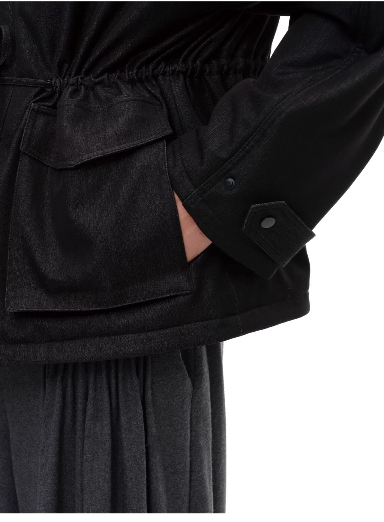 JCAESAR STUDIO Denim Texture Padded Parka