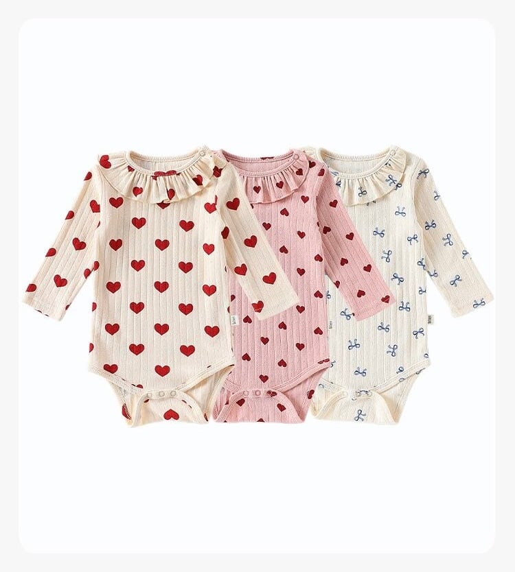 フリル襟ロンパース