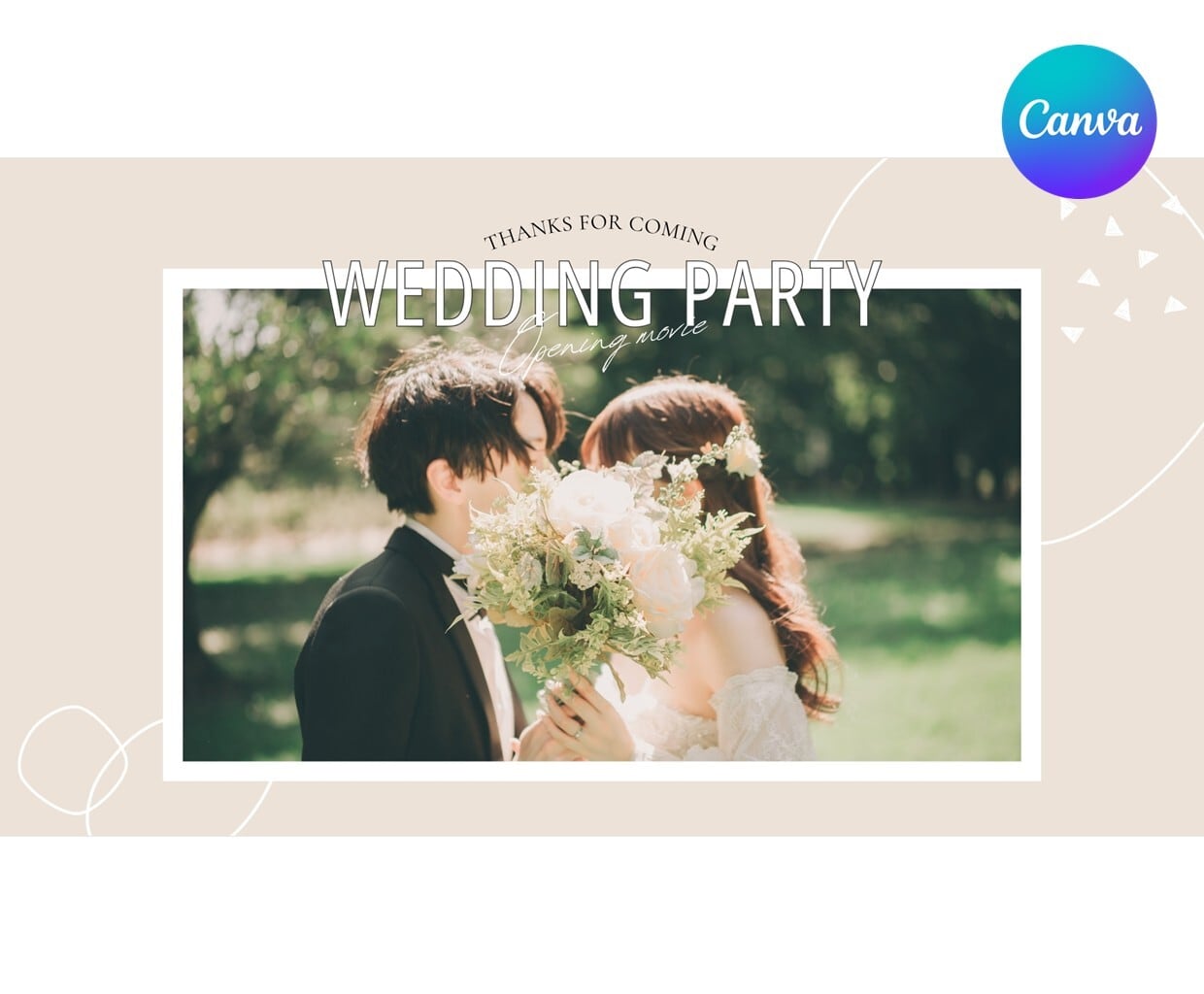 スマホだけでOK】オープニングムービー テンプレート「ふんわり