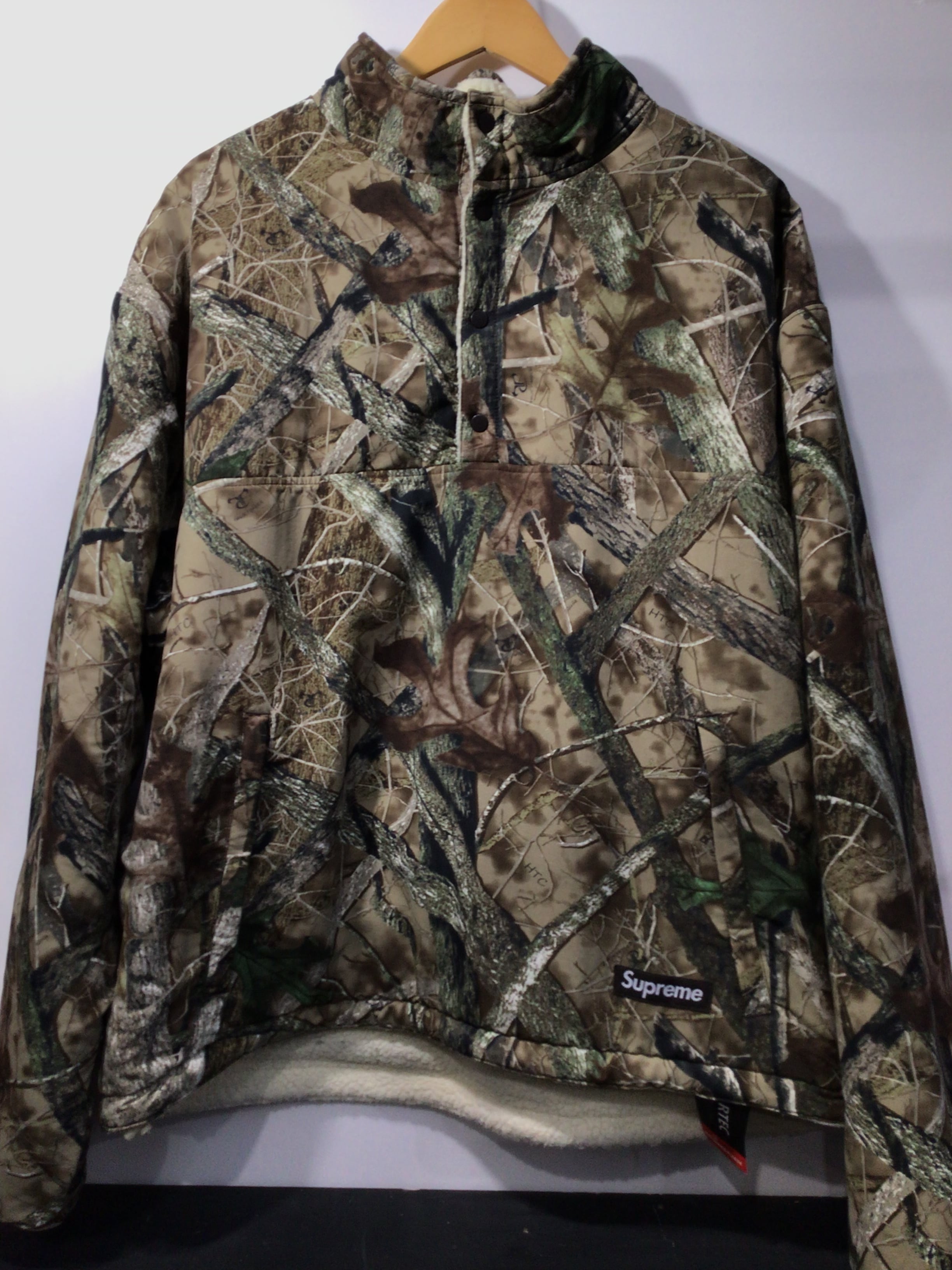SUPREME SPELLOUT EMBROIDERED RIPSTOP TRACK JACKET-WOODLAND CAMO