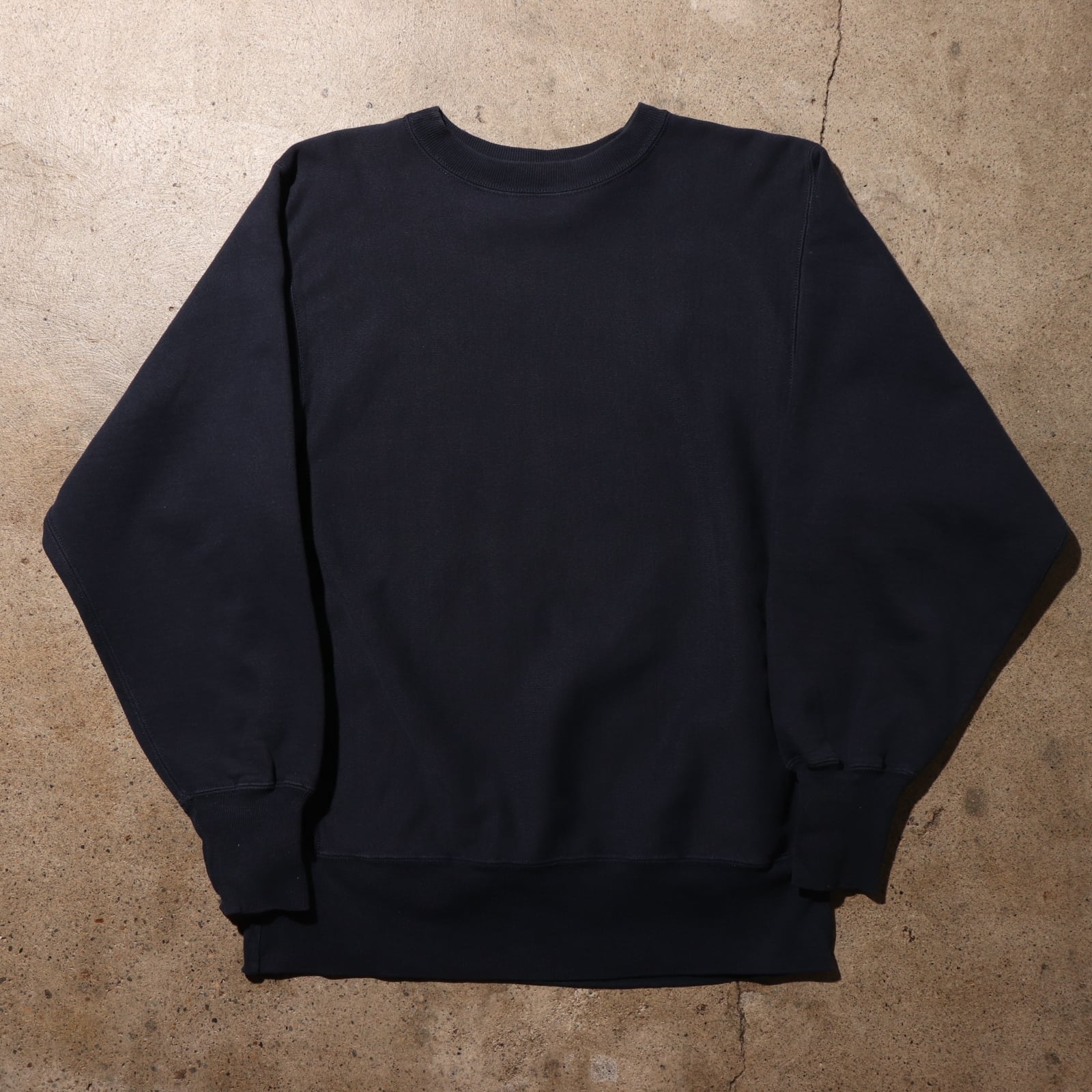 極美品 L 目無しネイビー 90s リバースウィーブ スウェット 