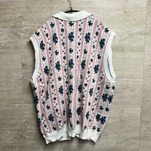 ttt_msw flower jacquard knit vest 22ss-