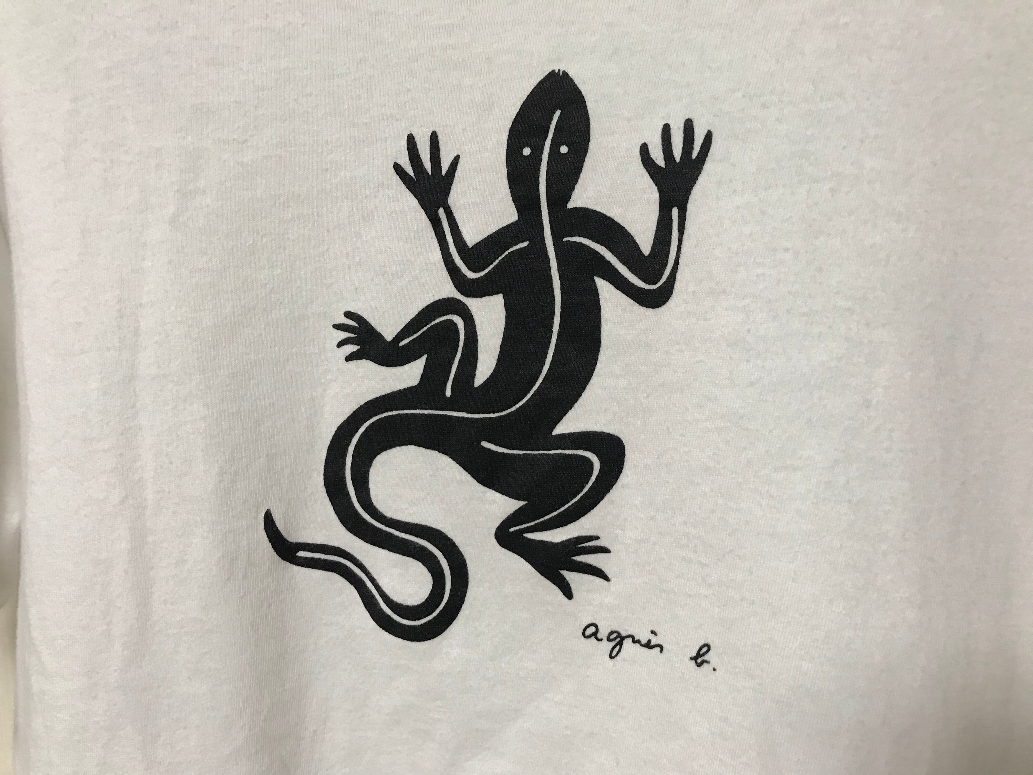 Agnes B トカゲ ブランドロゴプリント Tシャツ 5 Miroirs サンクミラー