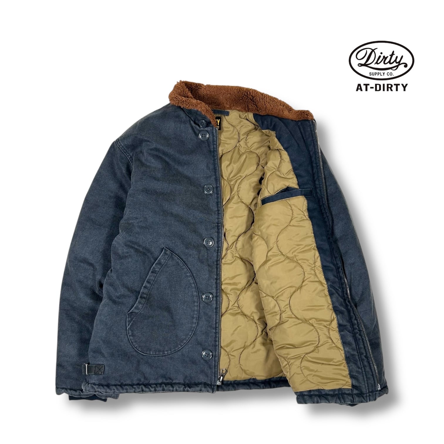 デッキジャケット メンズジャケット 襟ボア AT-DIRTY【アット
