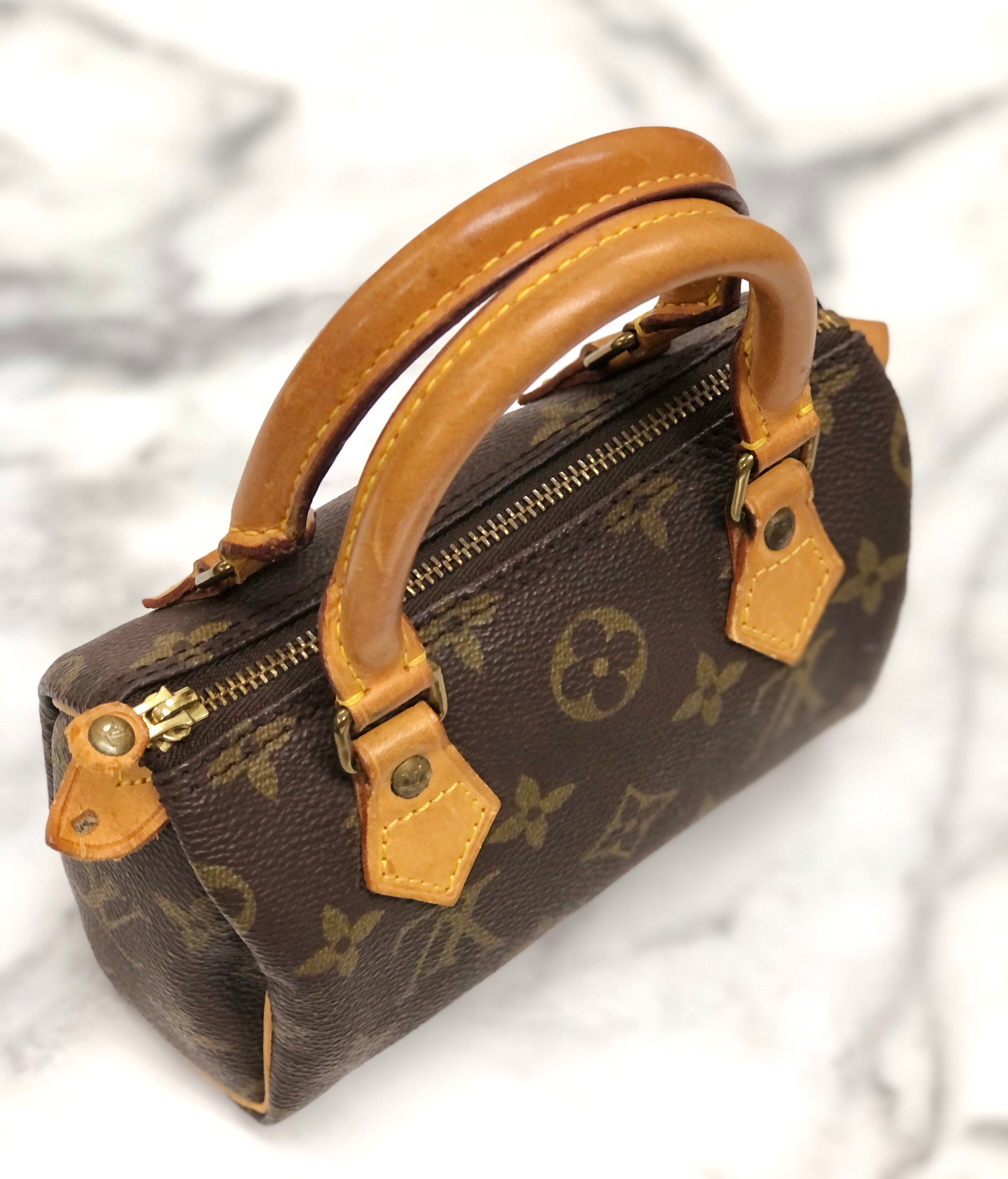 LOUIS VUITTON ルイ ヴィトン　モノグラム　PVC×レザー　マイクロ　ミニボストン　ミニスピーディ　M41534　ハンドバッグ　ブラウン　 vintage　ヴィンテージ　オールド　a5ga6m | VintageShop solo powered by BASE