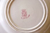 フランス 1886s~ Cactus 薔薇色のサボテンとプレートa GIEN ジアン アンティーク
