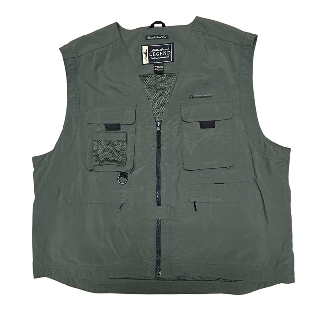 【Eddie Bauer LEGEND】90s フィッシングベスト　XL カーキ
