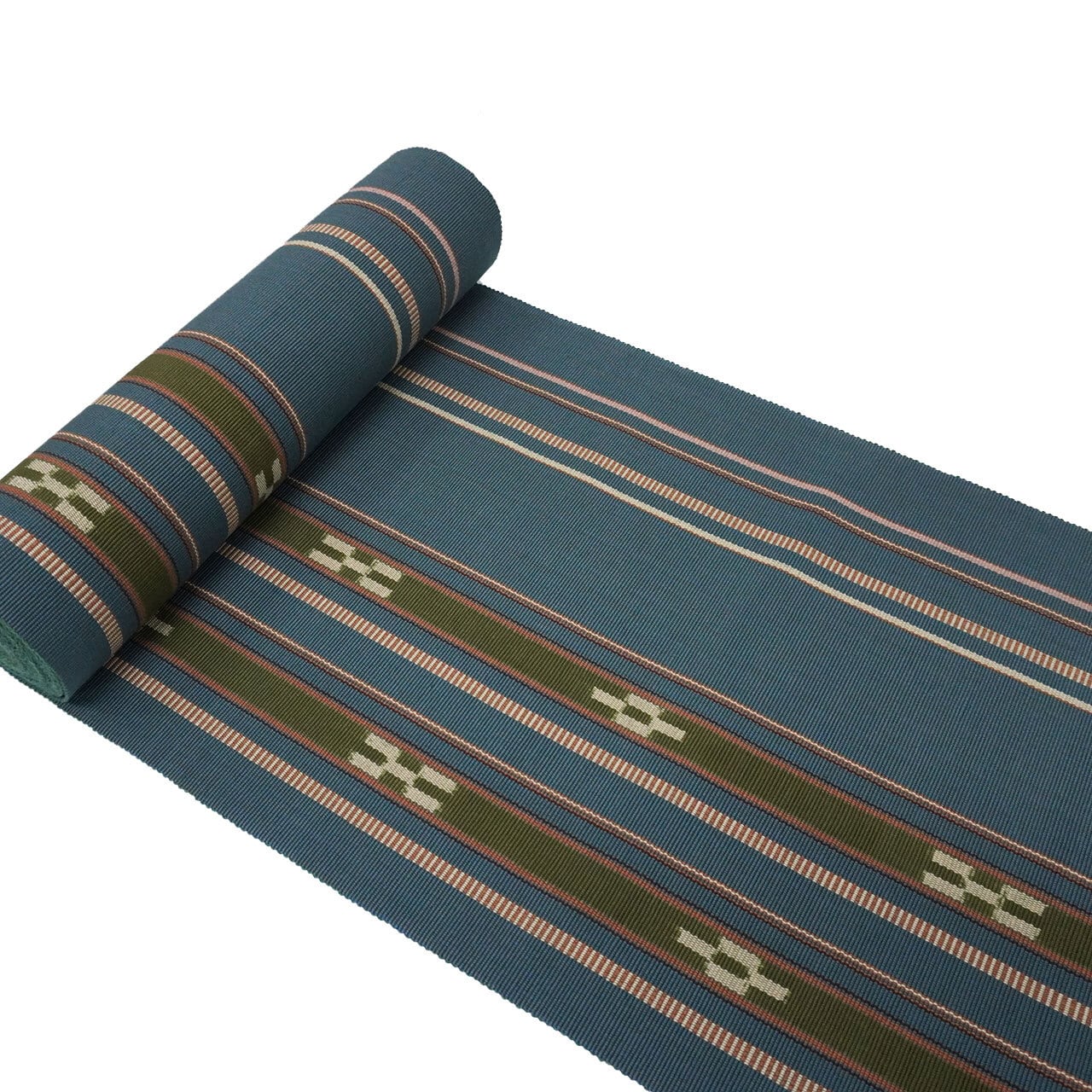 2本絣・グリーン 綿 名古屋帯 【送料無料】 | あざみ屋 公式オンライン