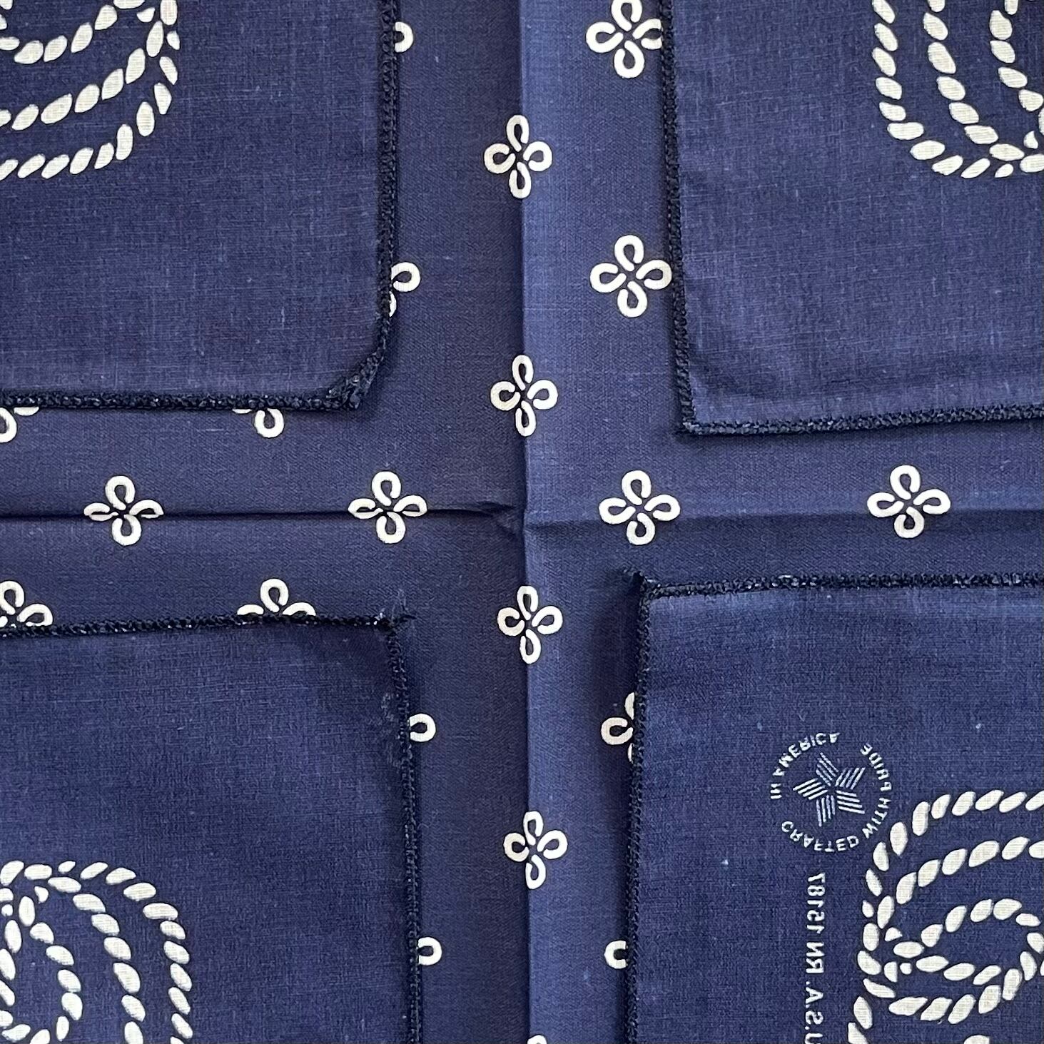 Deadstock 2枚set】Wrangler 縄文字 RN15187 ヴィンテージバンダナ