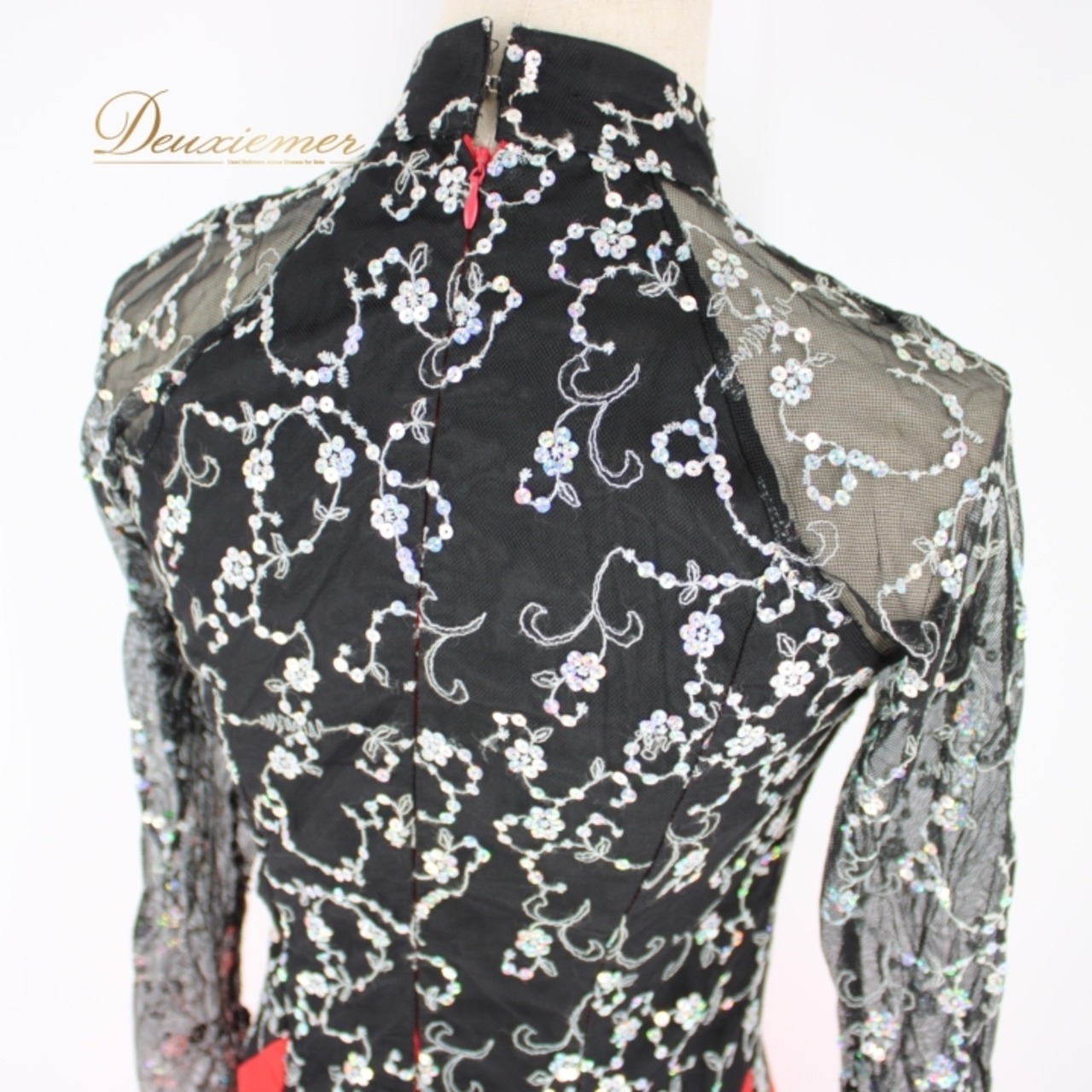 社交ダンス 衣装 スタンダード ドレス ワンピース パーティ衣装 Leirena レイリーナ 黒 赤 ブラック系 レッド系 キラキラ 派手 レース キラキラドレス ダンス衣装 おしゃれ ダンスパーティ 衣装コーデ レッドドレス ブラックドレス ストレッチ サイズ調整 ポリエステル素材 フェスティバル カラフル 目立つ 祭り 着やすい レディース 夏用 秋用