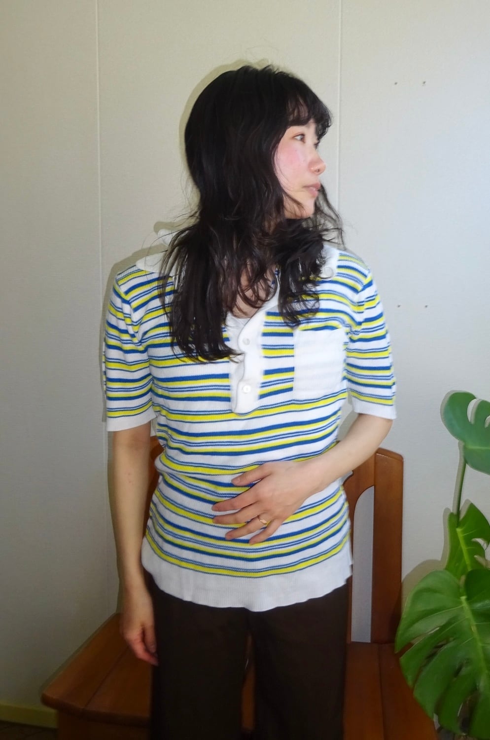 BRUGID vintage knit polo