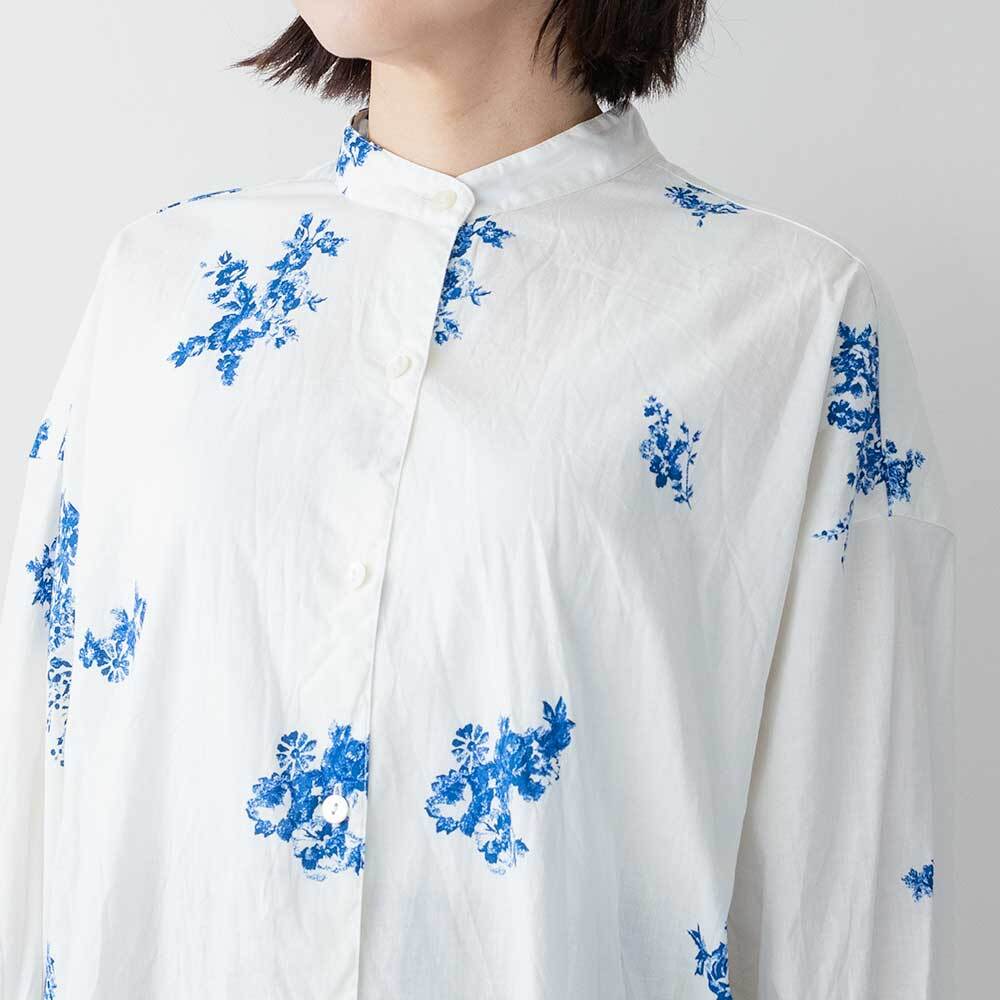 Midi Umi　フラワープリントワイドシャツワンピース Midi Umi フラワープリントワイドシャツワンピース | LASQ store